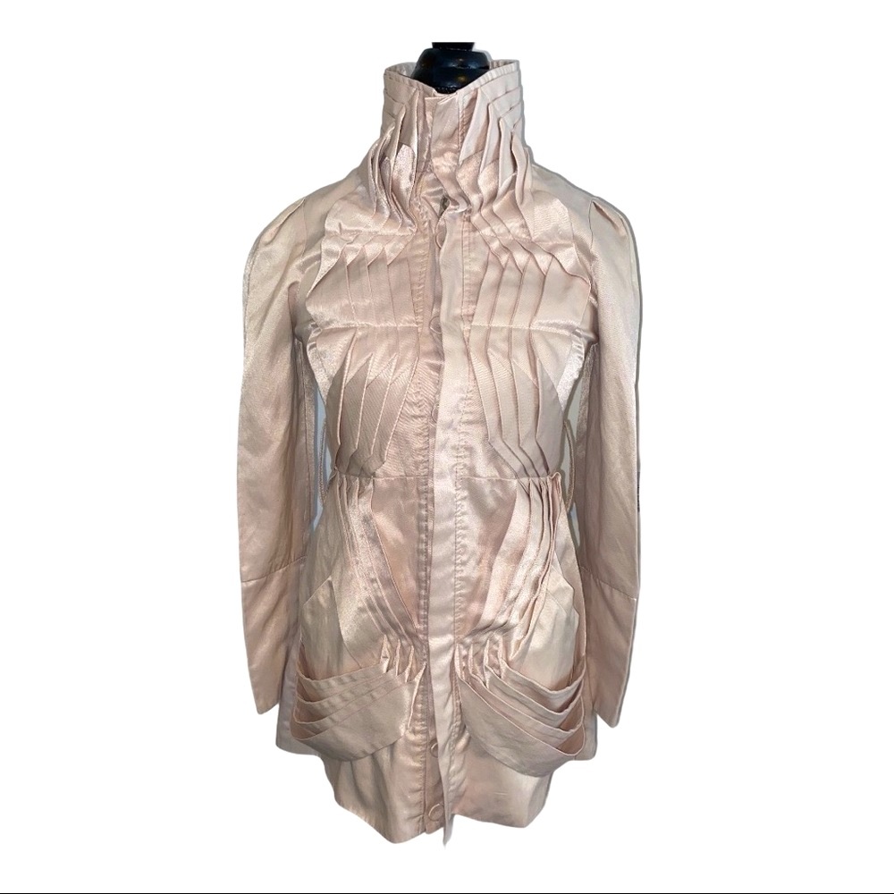 Vintage Ryu Rose Gold Ruffle High Neck Jacket